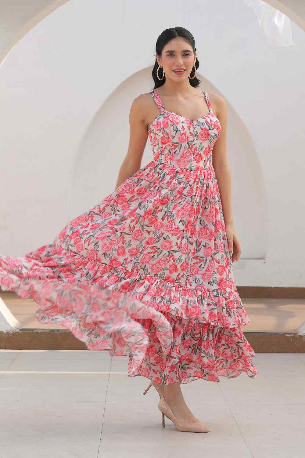 Amber corset dress-Ivory