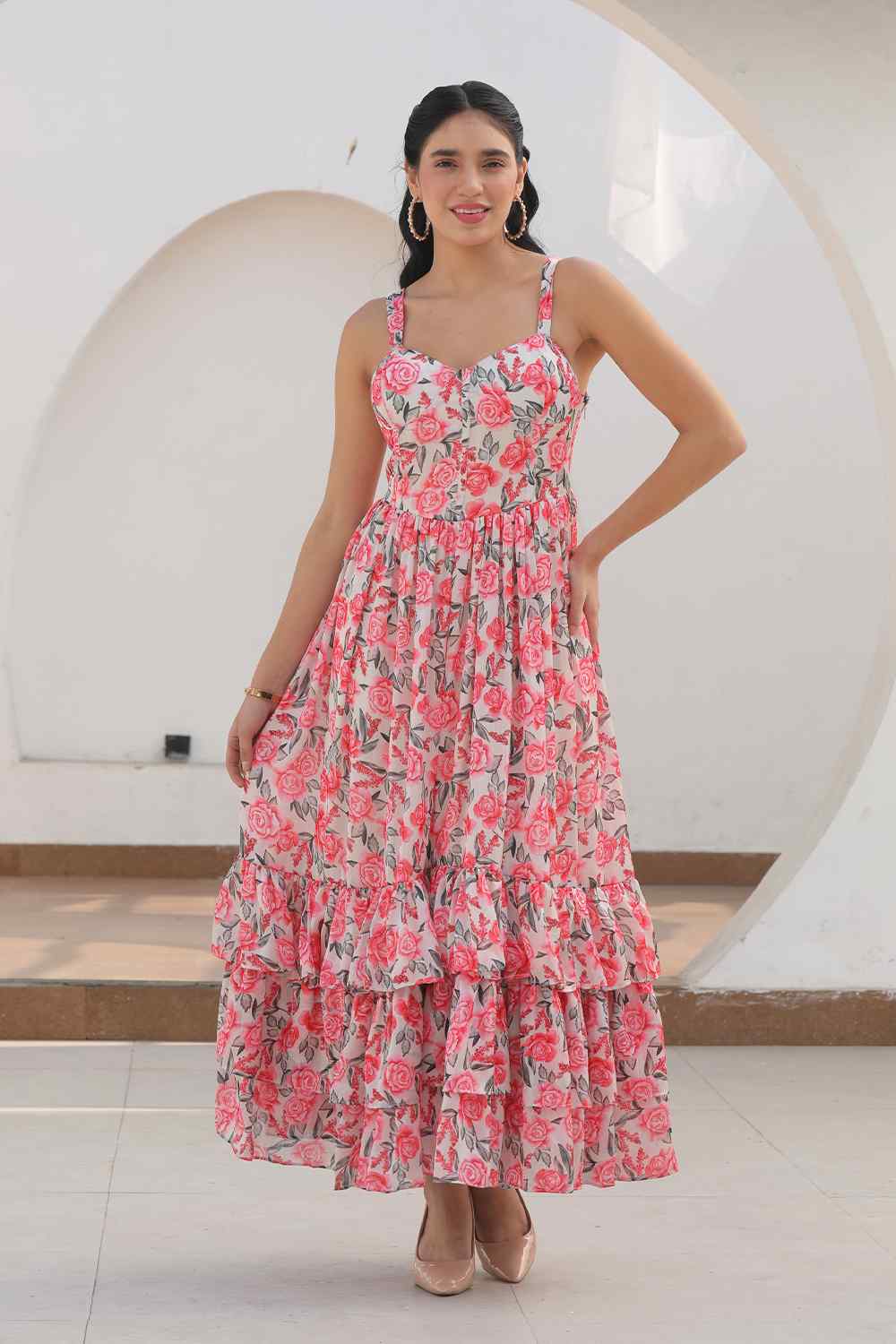 strapless open back dress Renesmee Pink