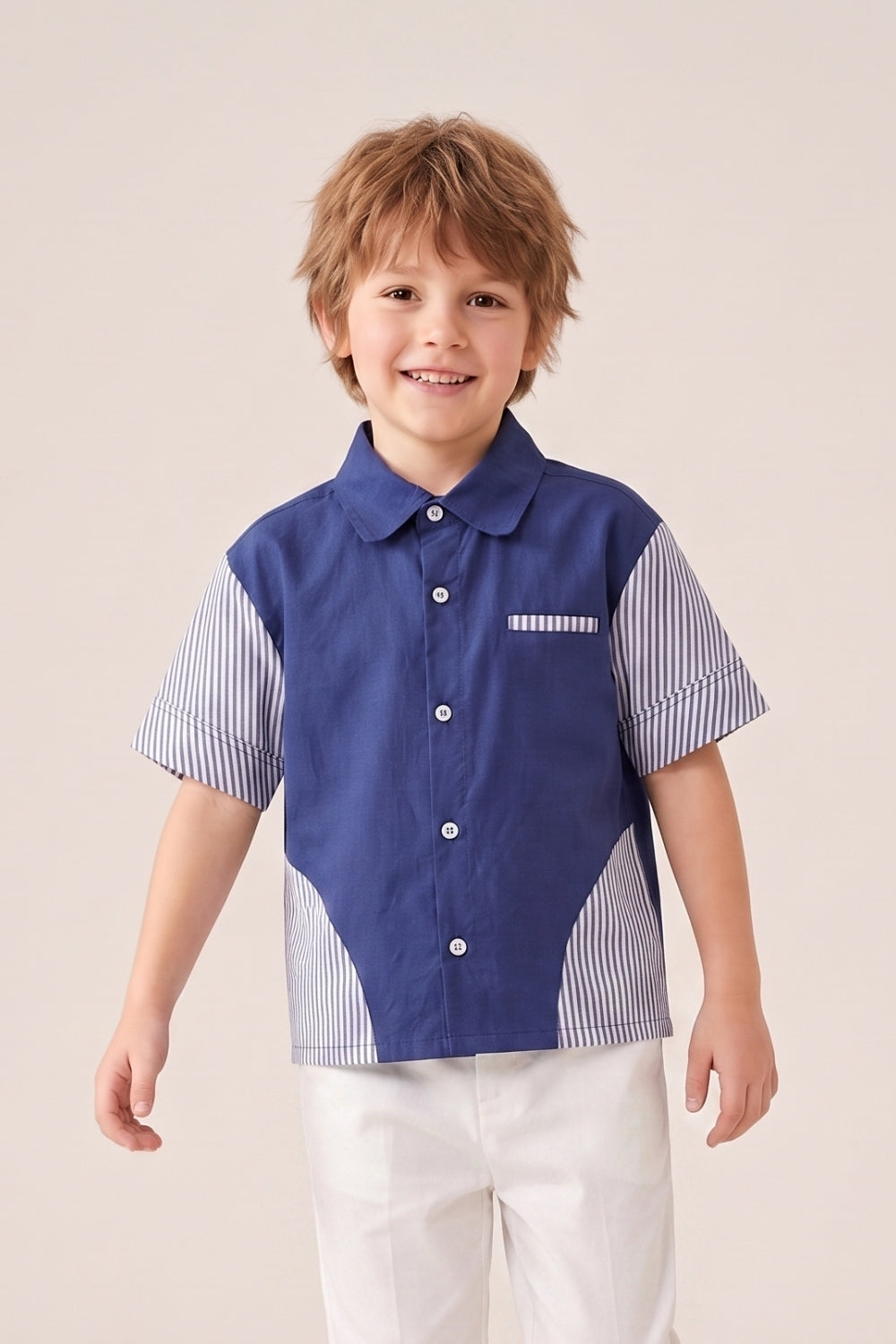 Theo-Blue Striped Shirt