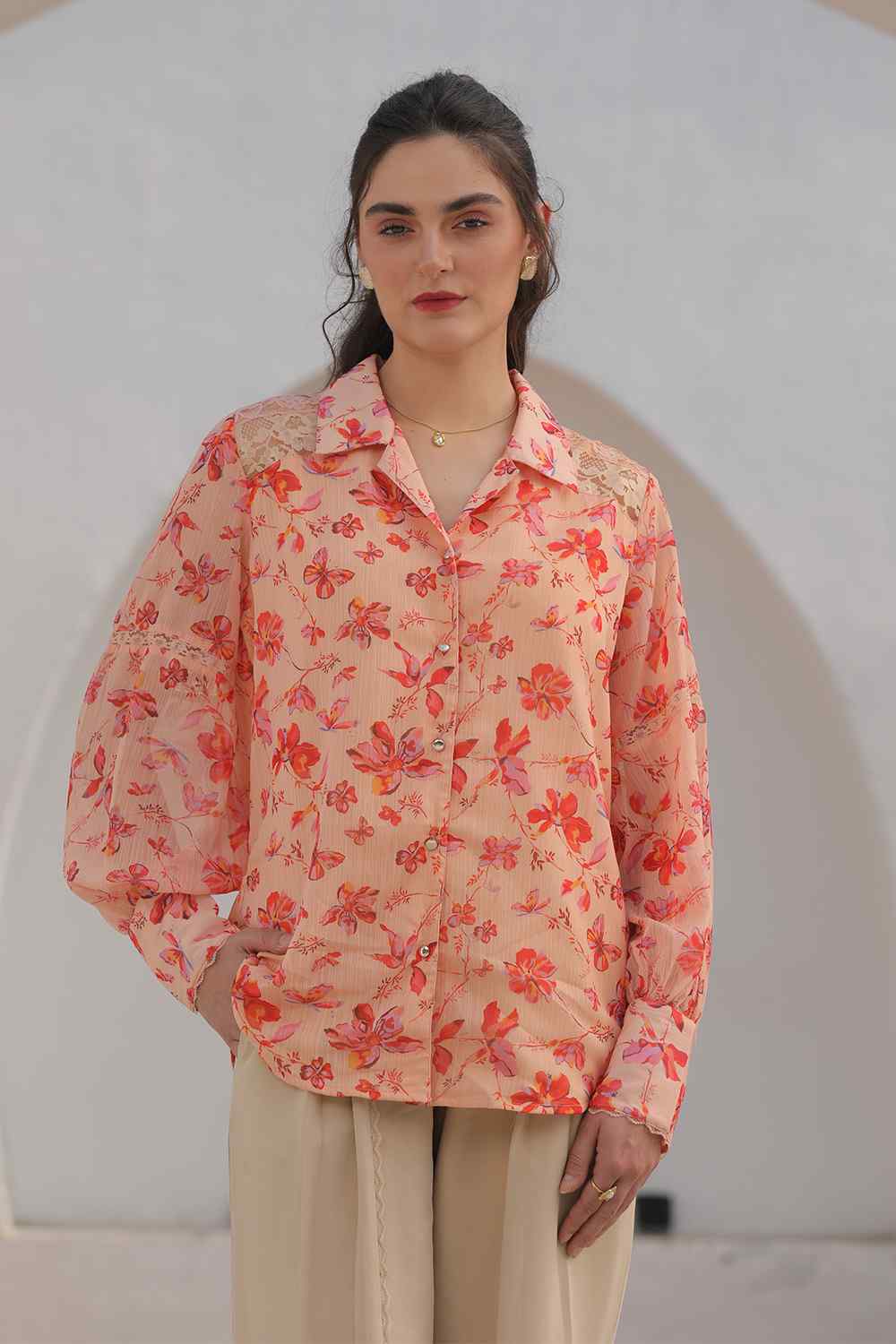 Celeste Lace Co-ord Set-Beige