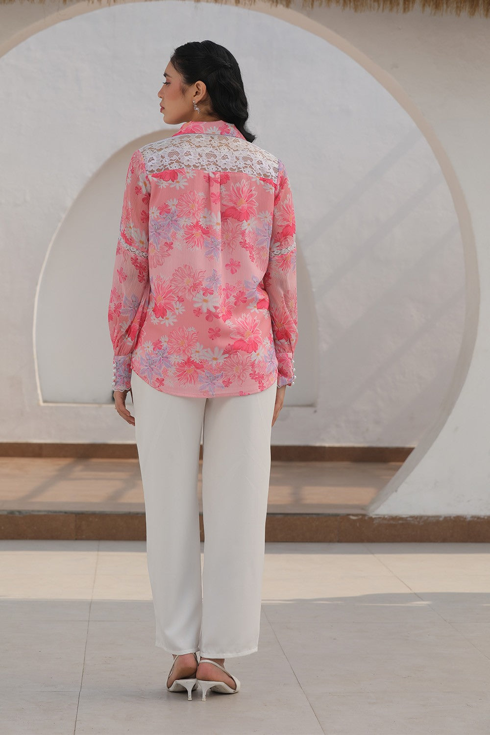 Celeste Lace Co-ord Set-Pink