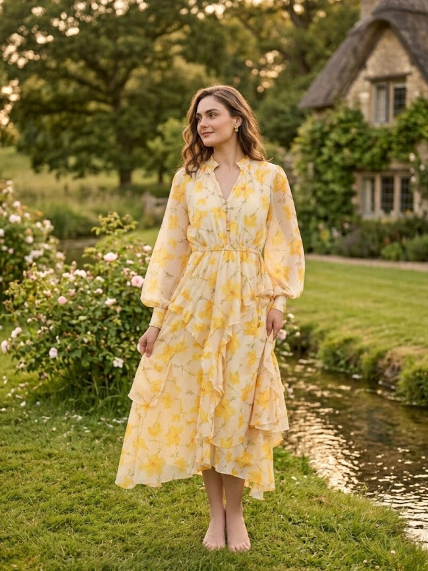 lemon yellow georgette floral printed party wear maxi dress reviews Nothing complicated, just the most gorgeous summer dresses  @yam.india  Soft fabric, beautiful construction, and that effortless throw-on-and-go  feeling. Tried these floral pieces from yam and safe to say they understood  the