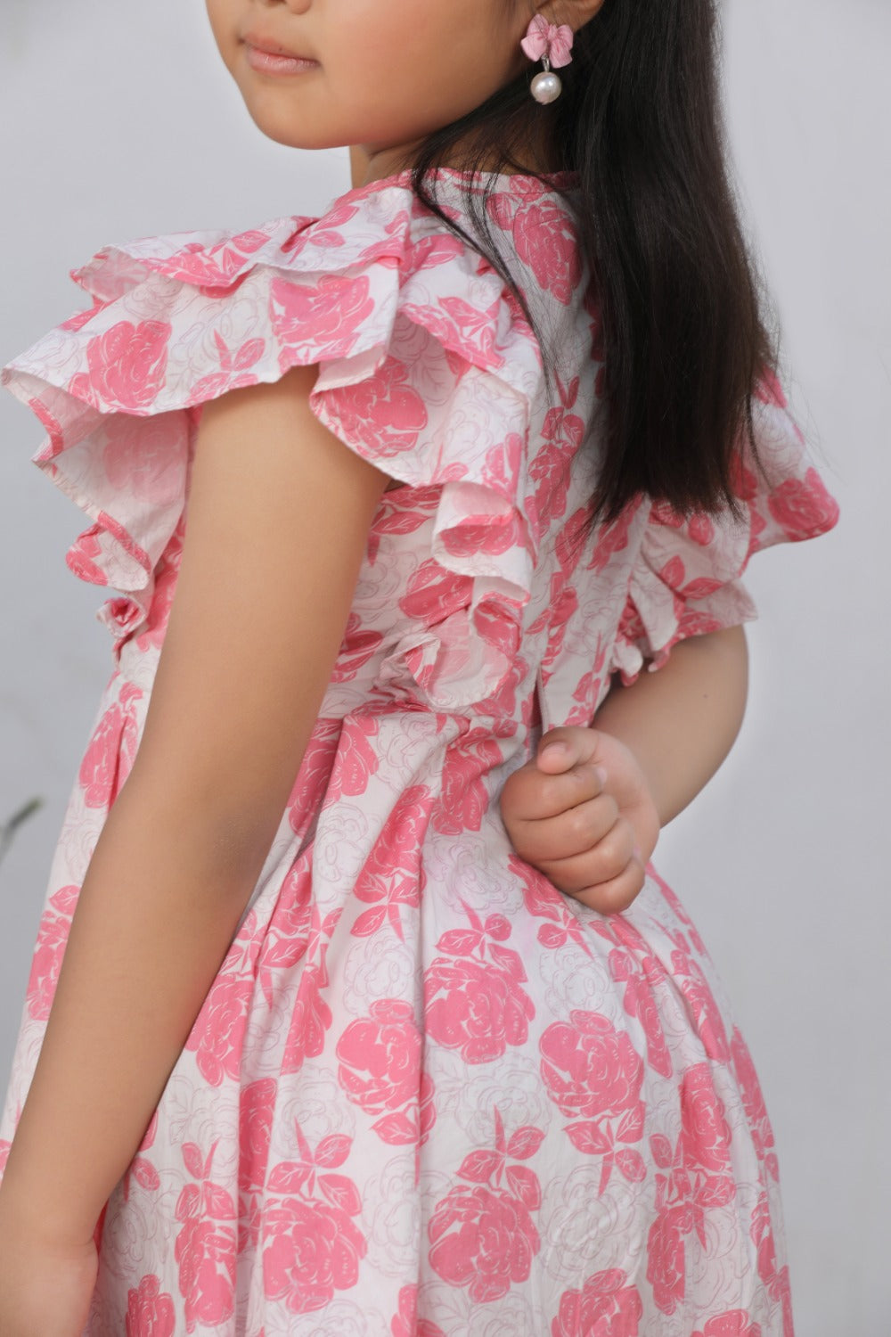 Elsa Pleated Ruffle Dress