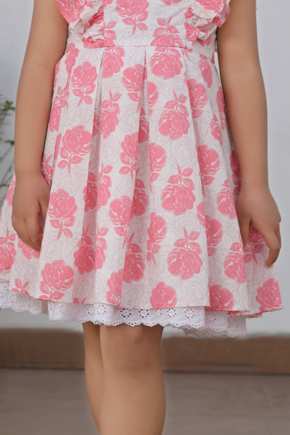 Elsa Pleated Ruffle Dress