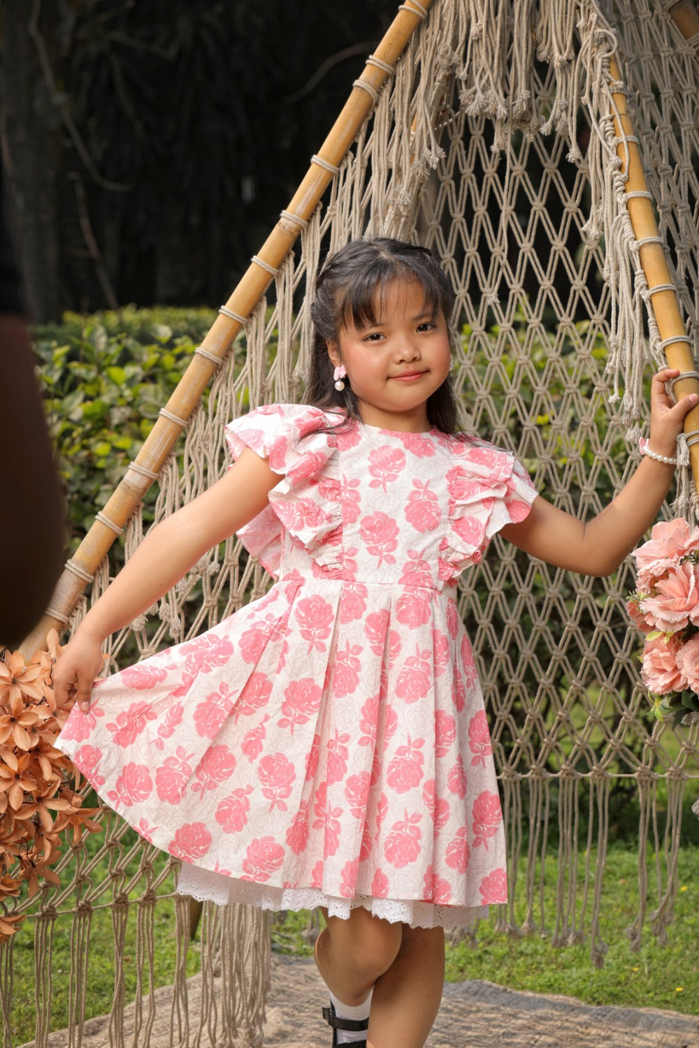 Elsa Pleated Ruffle Dress