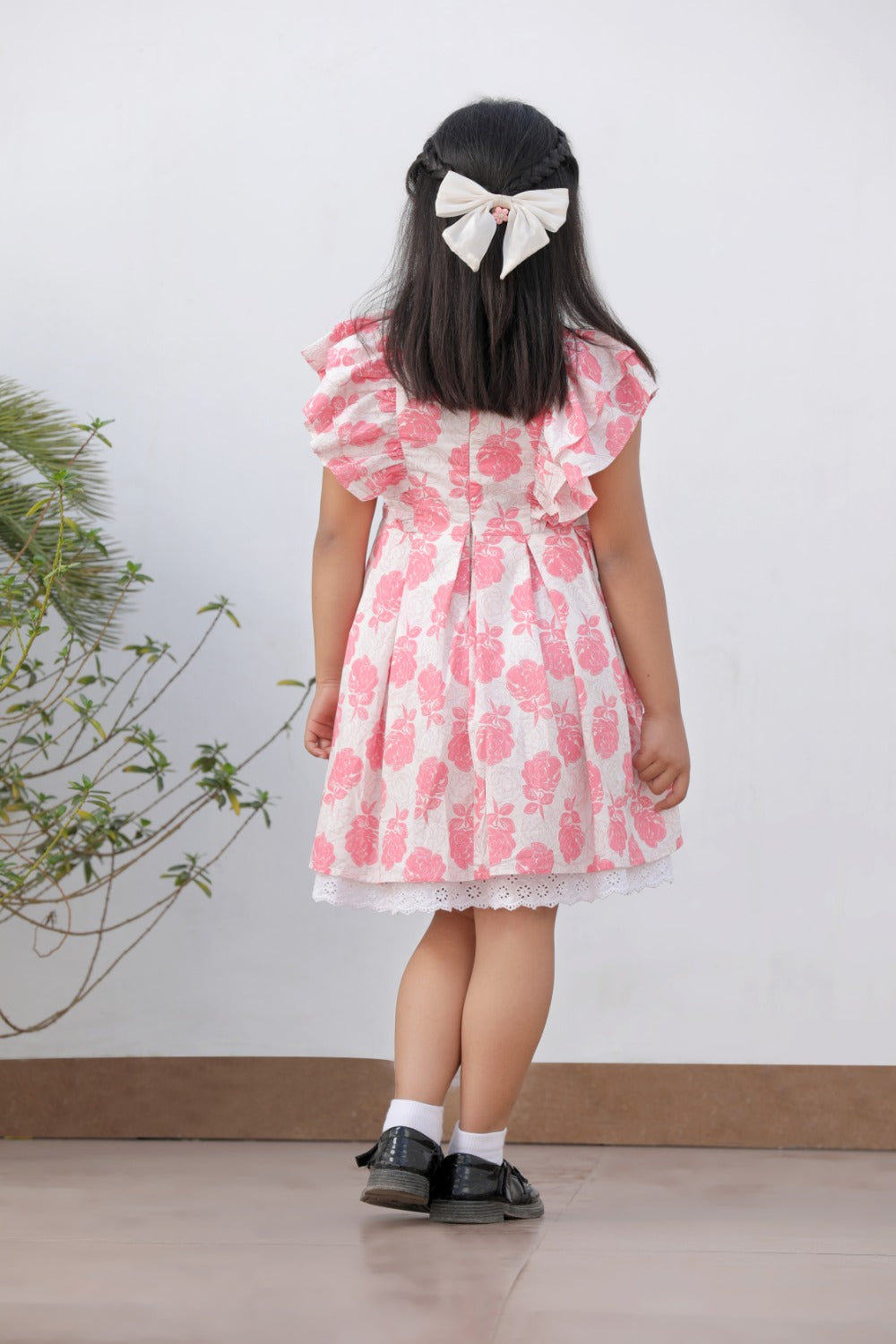 Elsa Pleated Ruffle Dress
