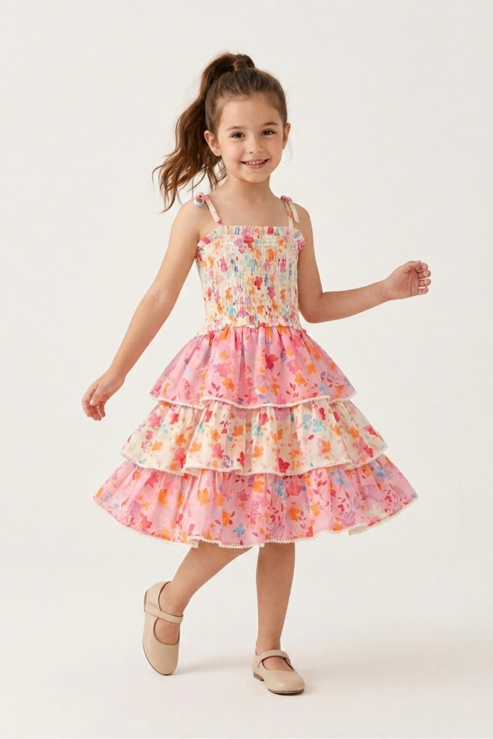 Jolly Print Panel Dress