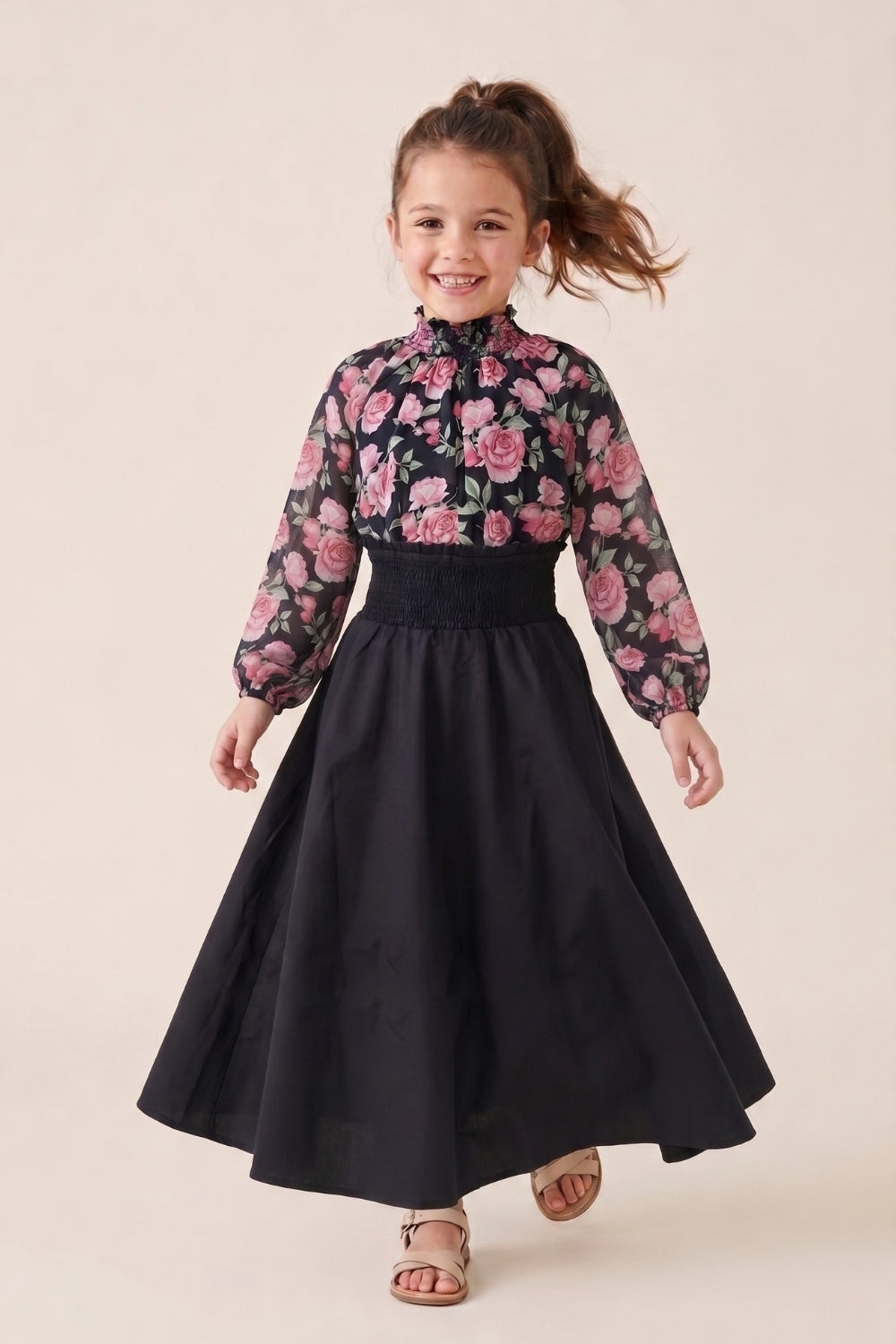 Runway rose top and skirt