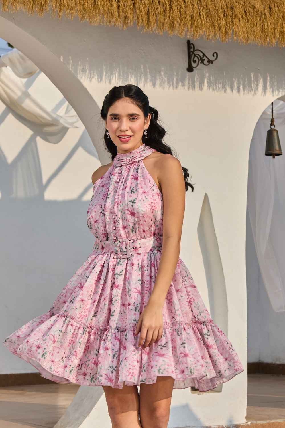 Iris halter dress-Lavander