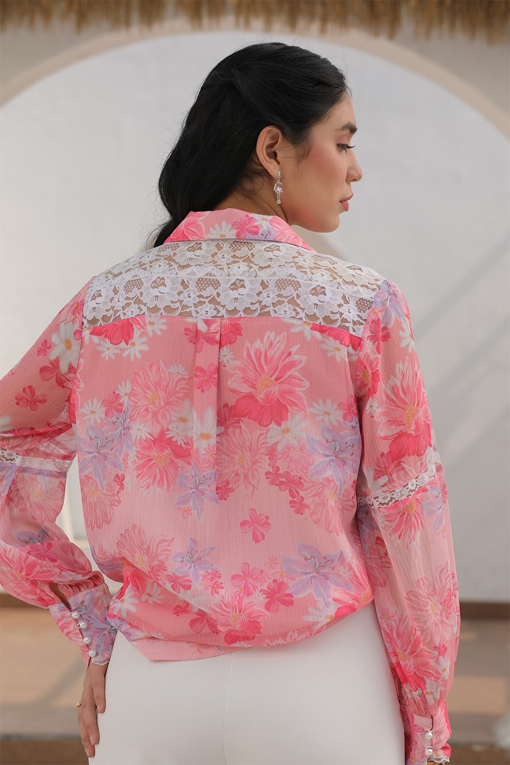 Celeste Lace Co-ord Set-Pink