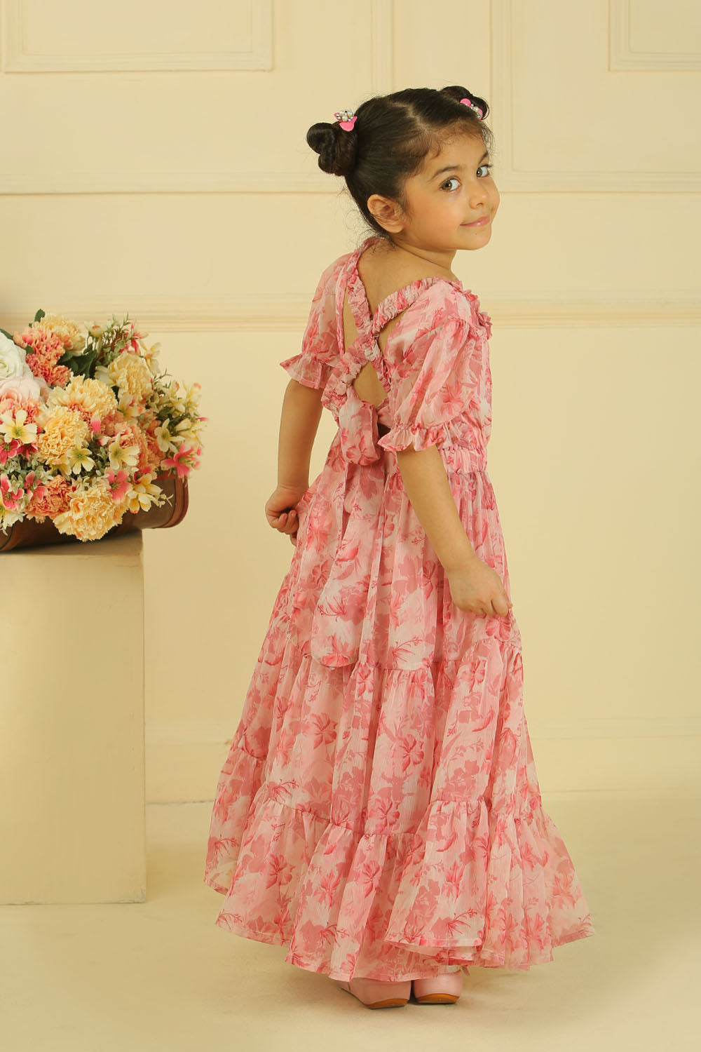 Charm - Long Flared Tiered Dress