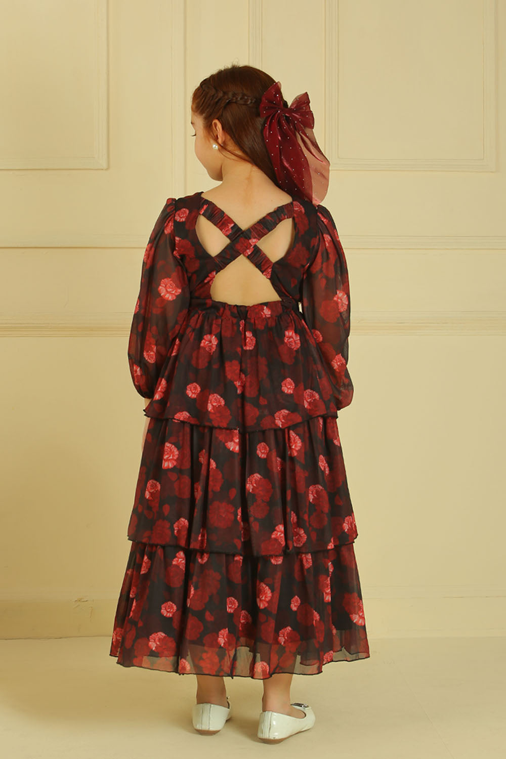 Scarlet Bloom Long Dress