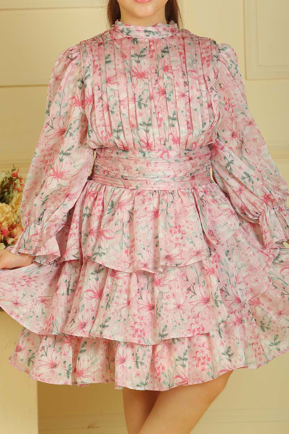 Sweet Violet Girls Flared Printed Dress