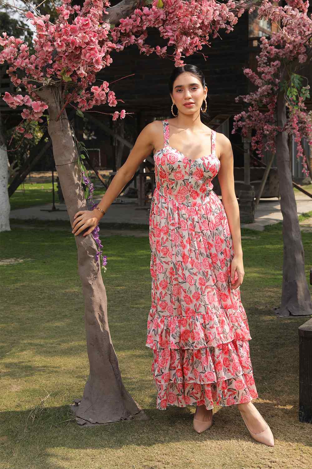 Amber corset dress-Ivory