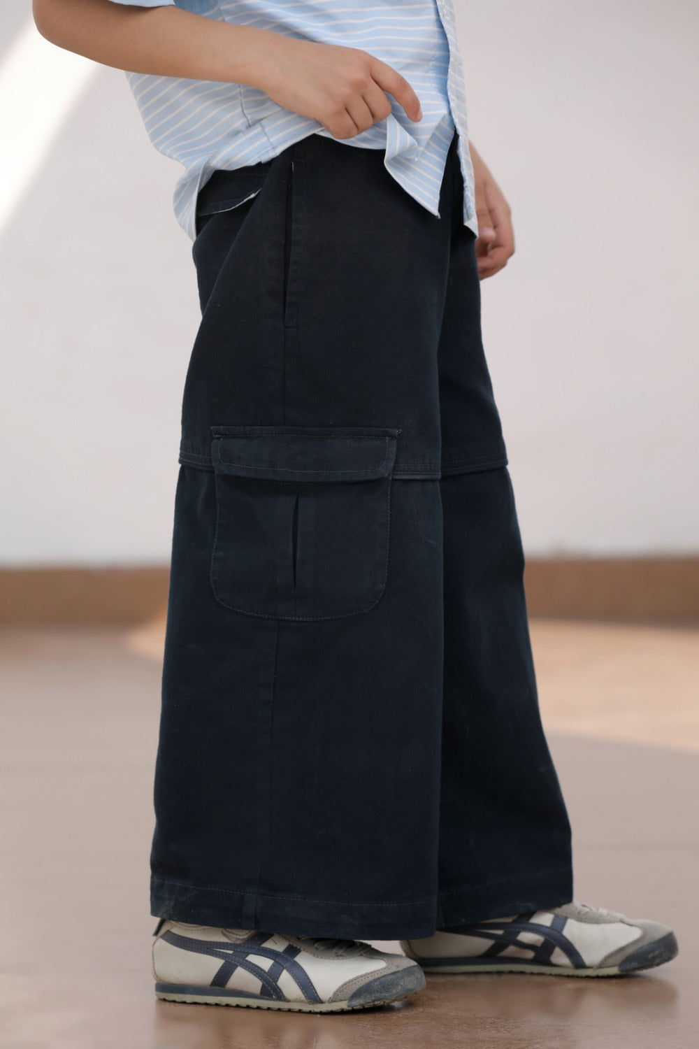 Ash Blue Cargo Pants