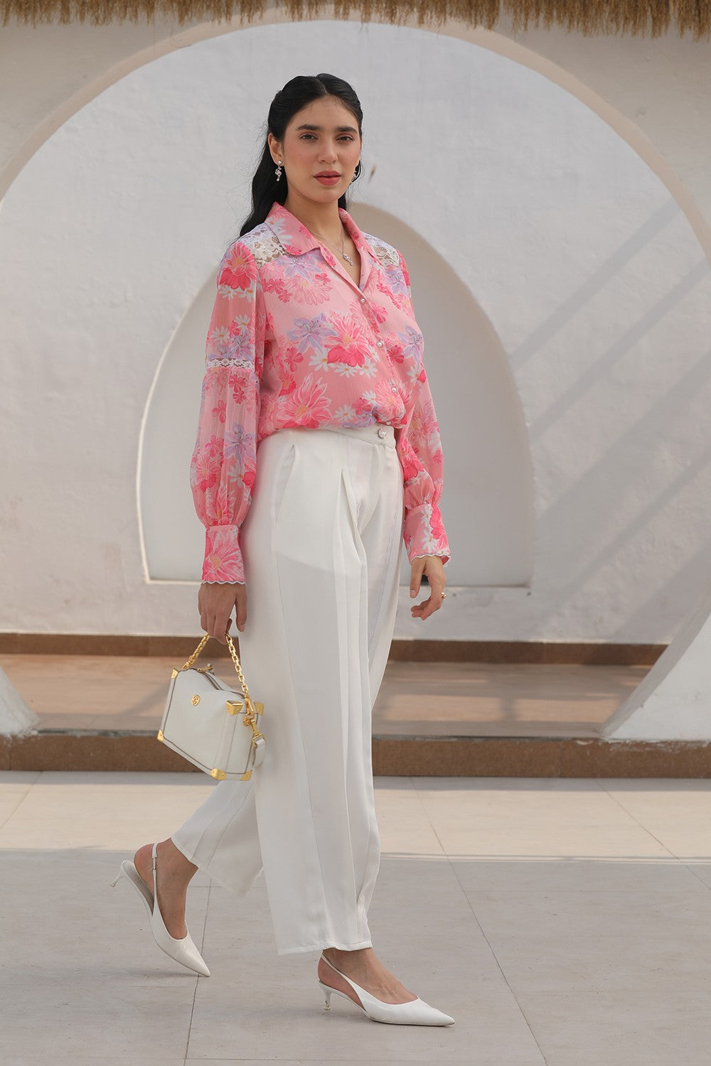 Celeste Lace Co-ord Set-Pink