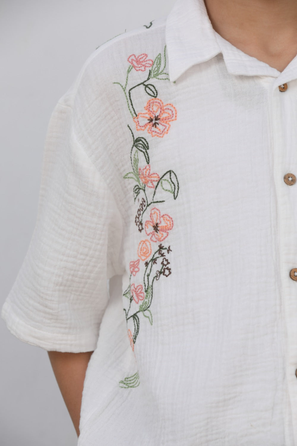 Charles Embroidered Boys Shirt