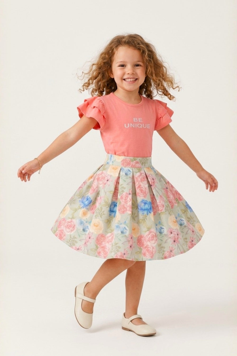 Liana Girls Tee and skirt set