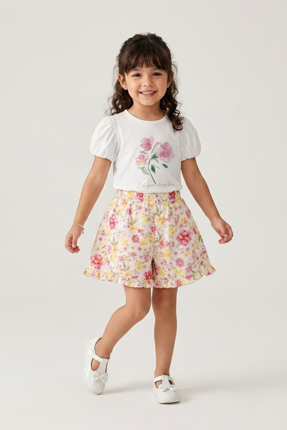 Camlie Puff sleeve tee & Shorts