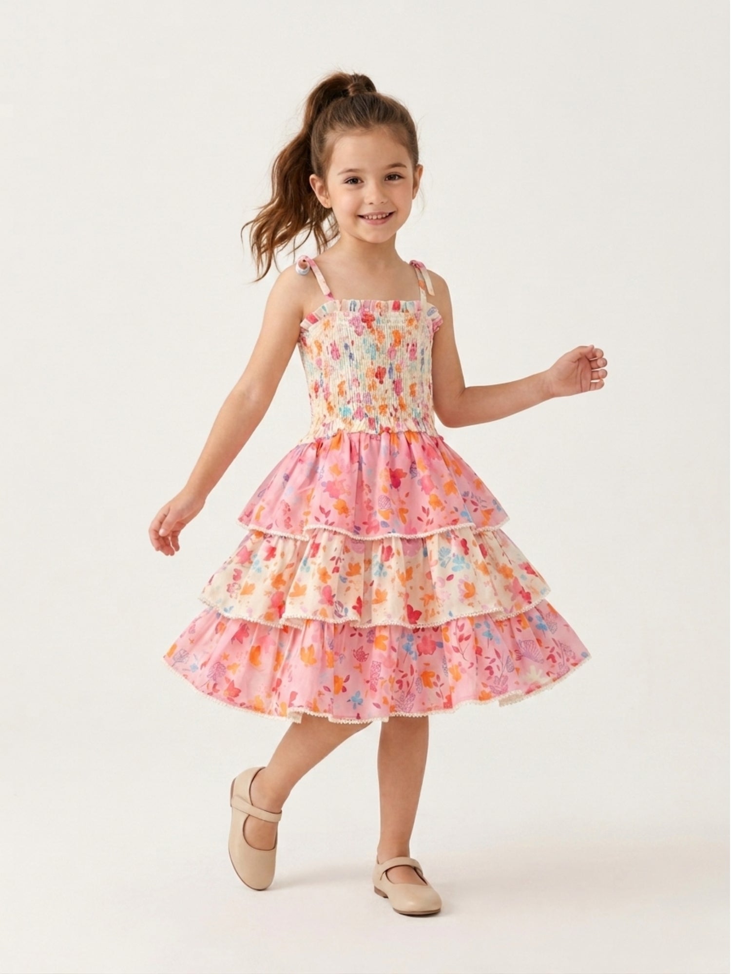 Jolly Print Panel Dress