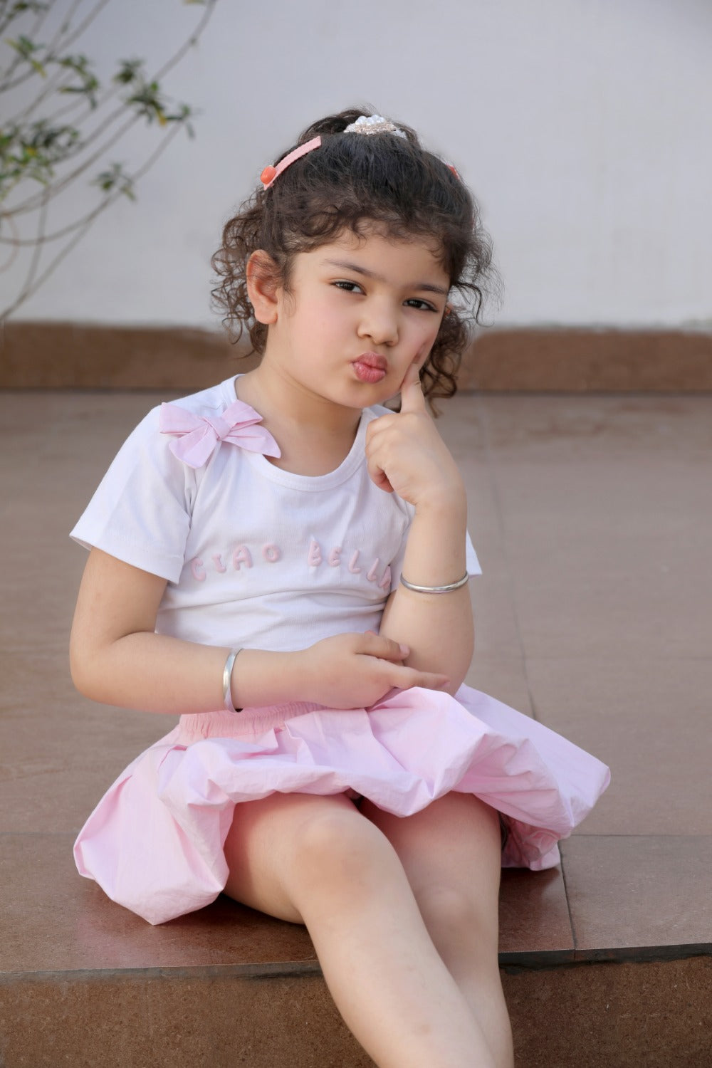 Lavanya Girls Tee and skirt set