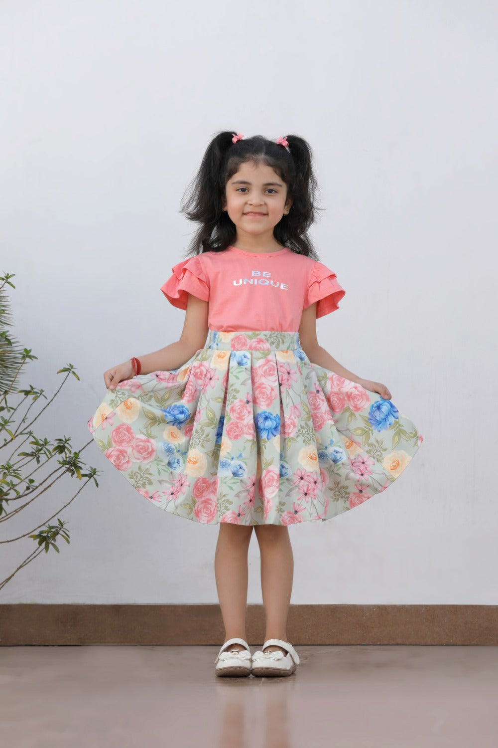 Liana Girls Tee and skirt set