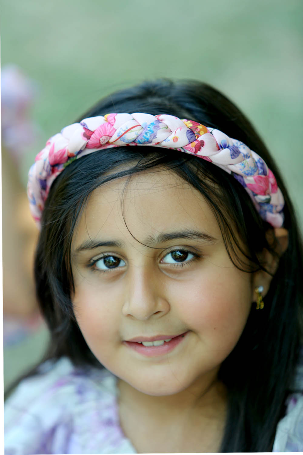 Floral braid headband for girls