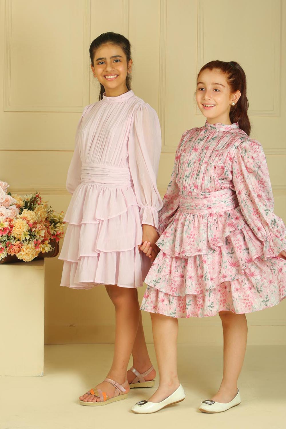 Sweet Violet Girls Flared Printed Dress